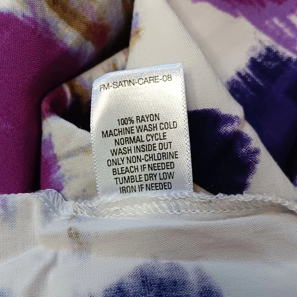 Women's maxi Sundress tie-dye style print Sleeveless Beach Rayon sz M. - Picture 7 of 17